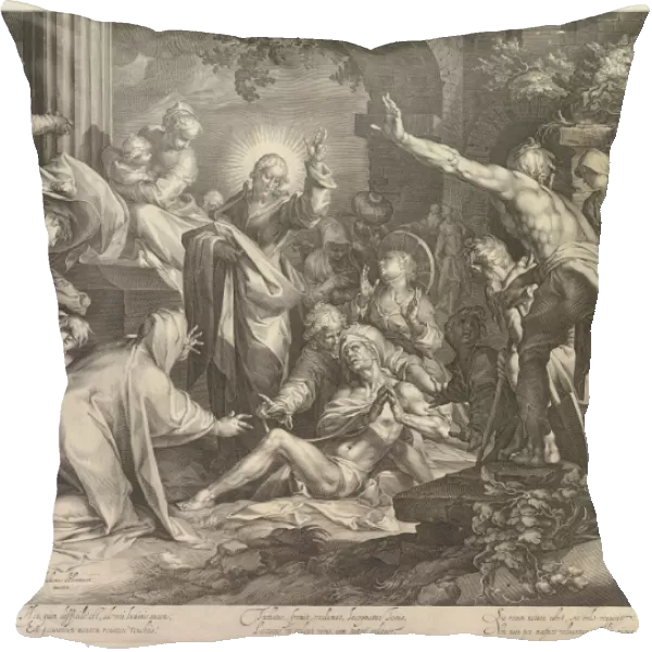 Raising Lazarus ca 1600 Engraving second state