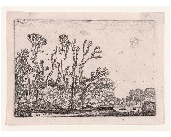 Drawings Prints, Print, Herd Sheep Water, Verscheyden Landtschapjes, Various Landscapes