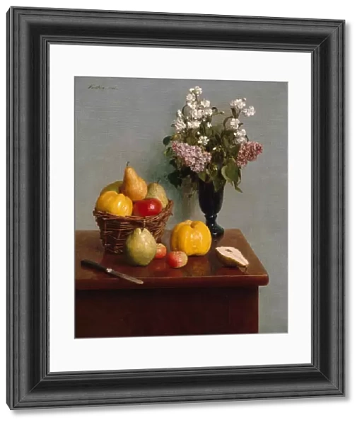 Life Flowers Fruit 1866 Oil canvas 28 3  /  4 x 23 5  /  8