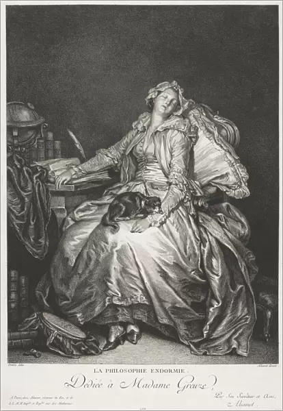 Madame Greuze Asleep 1776 Jean-Michel Younger Moreau