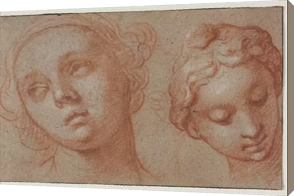 Two Female Heads first half 17th century Abraham Bloemaert