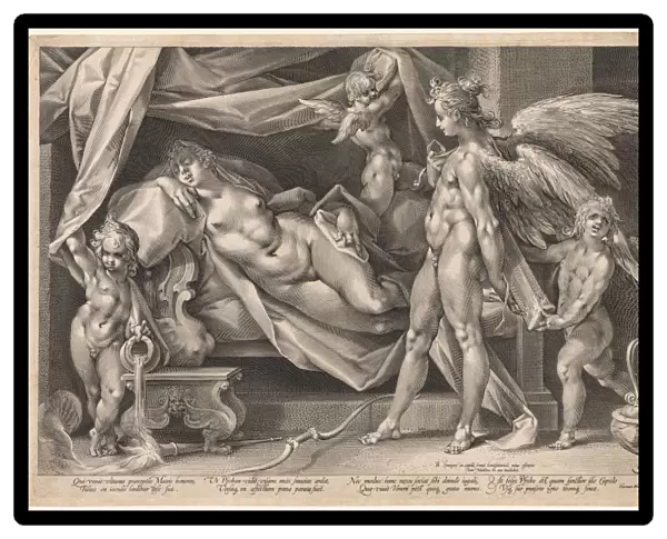 Cupid Psyche 1600 Jan Muller Dutch 1571-1628