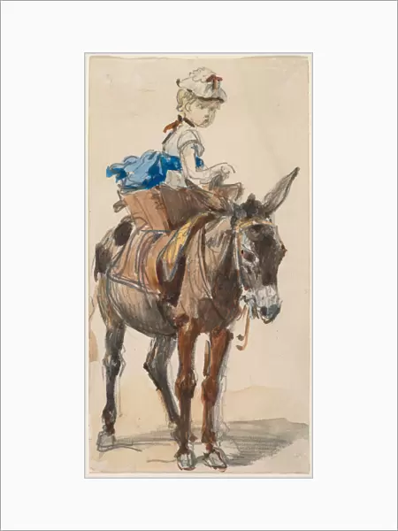 Girl Donkey Isidore Pils French 1813 15-1875