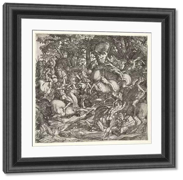 Battle Naked Men 1517 Domenico Campagnola Italian