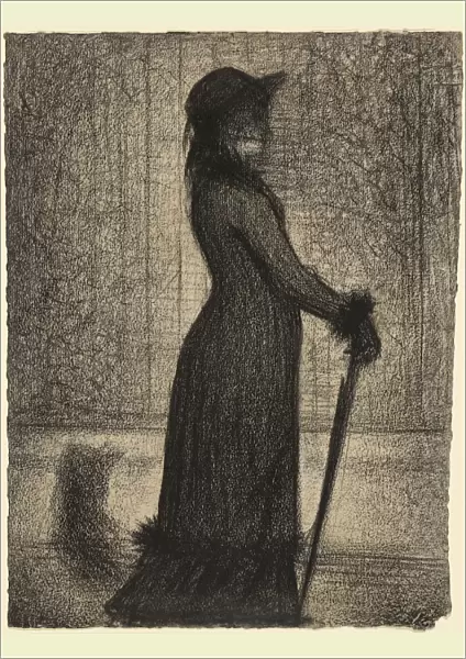Woman Strolling Une elegante Georges Seurat