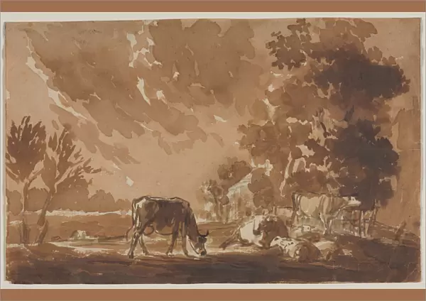Landscape Cattle second last third 1800s Jules Dupré