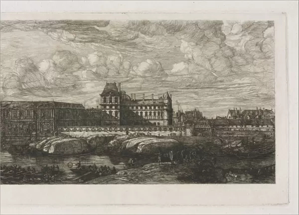 Old Louvre Painting Zeeman 1651 1866 Charles Meryon