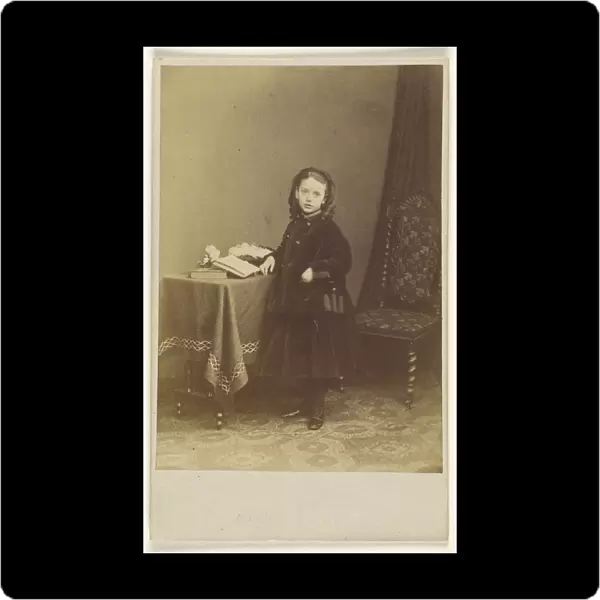 little girl standing Joseph Brown British active 1860s