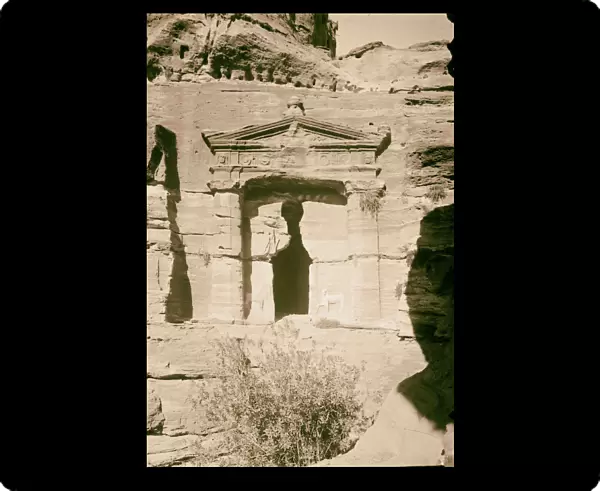 Petra Transjordan Tomb lions 1900 Jordan Extinct city
