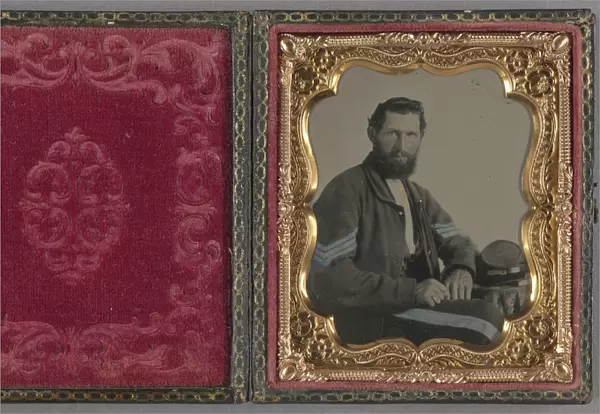 Portrait Confederate soldier American 1862 Ambrotype