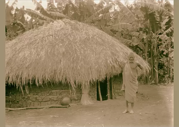 Uganda Hoima Fort Portal Native hut banana plantation