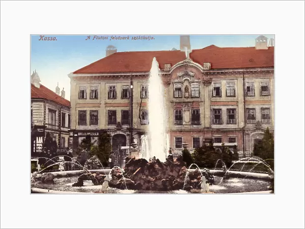 Buildings Kosice Fountains Slovakia 1912