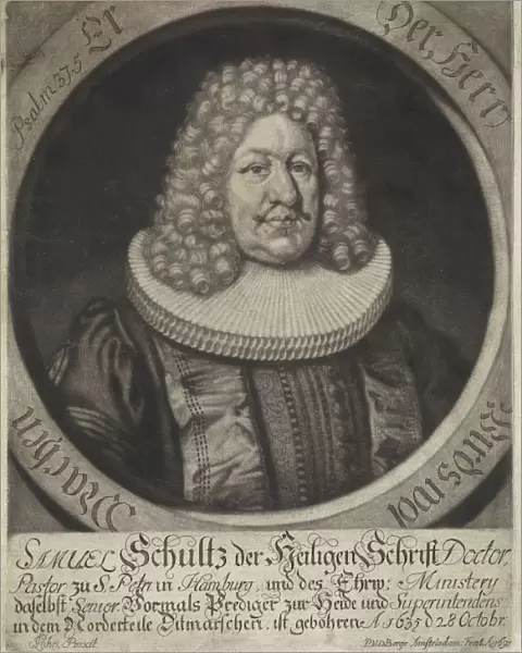 Portrait Samuel Schultz pastor Hamburg margin