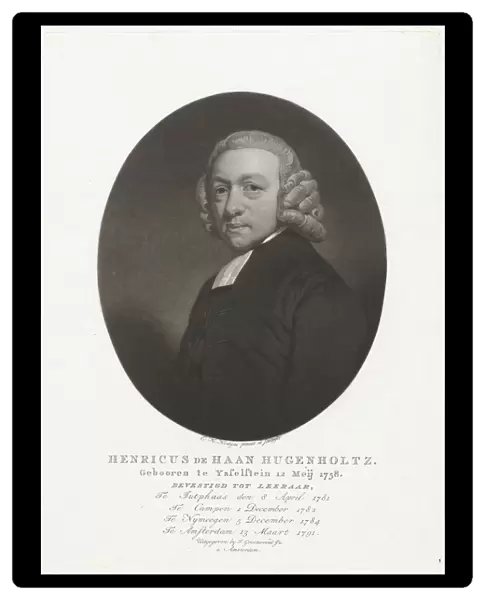 Portrait pastor Henricus de Haan Hugenholtz wedge