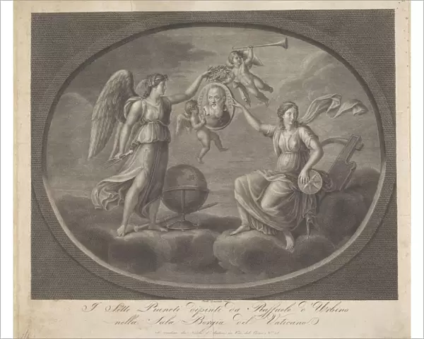 Allegory Galileo Galilei Sette Pianeti dipinti da Raffaele d Urbino nella