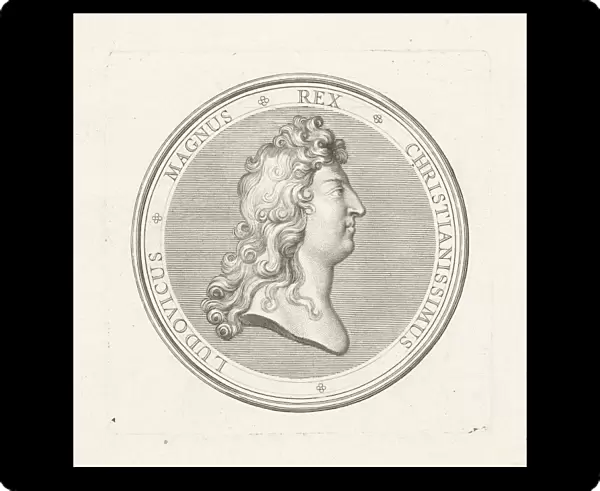Medal bust Louis XIV King France Gerard Edelinck