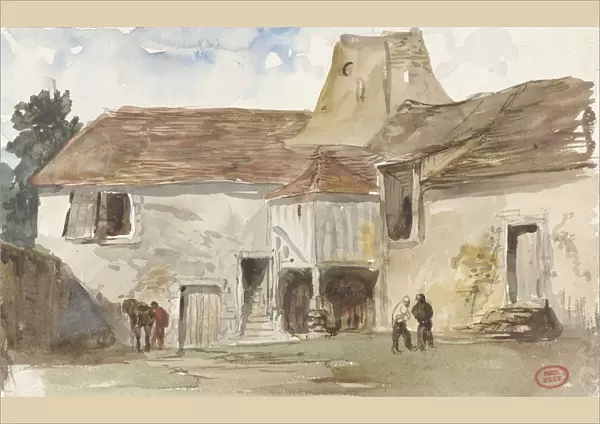 Farm Guibray Paul Huet 1813 1869 paper watercolor