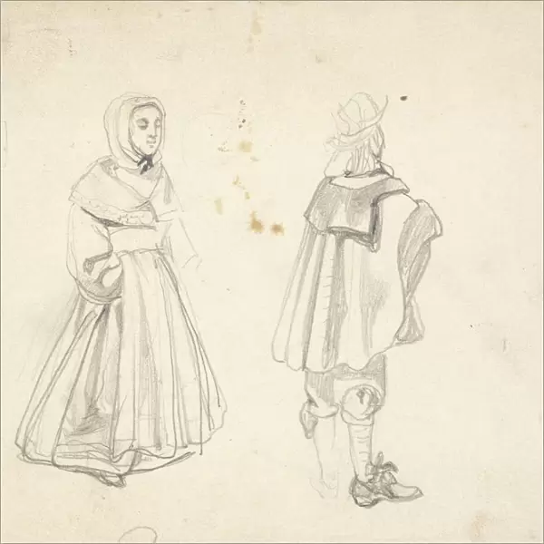 Study man woman seventeenth-century clothing