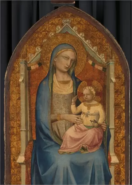 Virgin Child Maria child sitting throne Christ Child sits