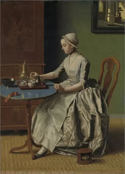 Dutch Girl Breakfast young woman soberly dressed
