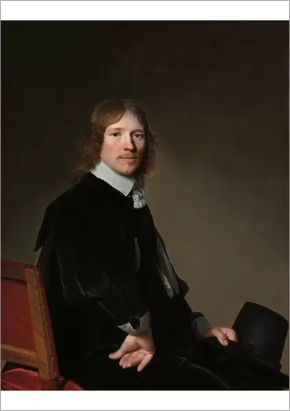 Portrait Eduard Wallis 1621-1684 Knee sitting