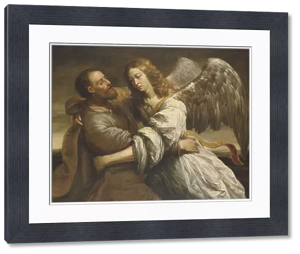 Attributed JAOErgen Ovens Jacob Fighting Angel