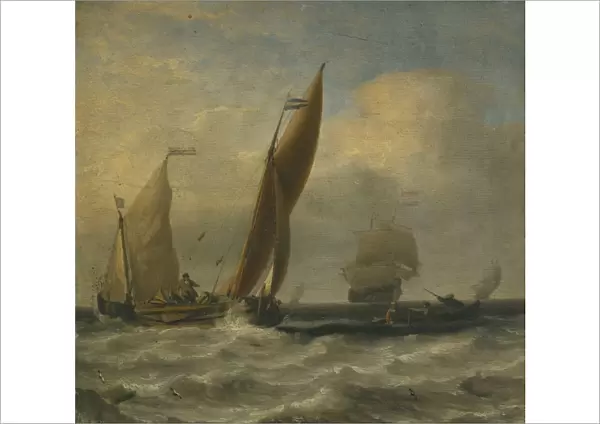 Willem van de Velde Younger Fishing Boats Sea