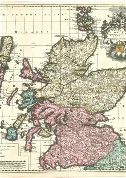 Map Novissima Regni Scotiae Septentrionalis et Meridionalis tabula d