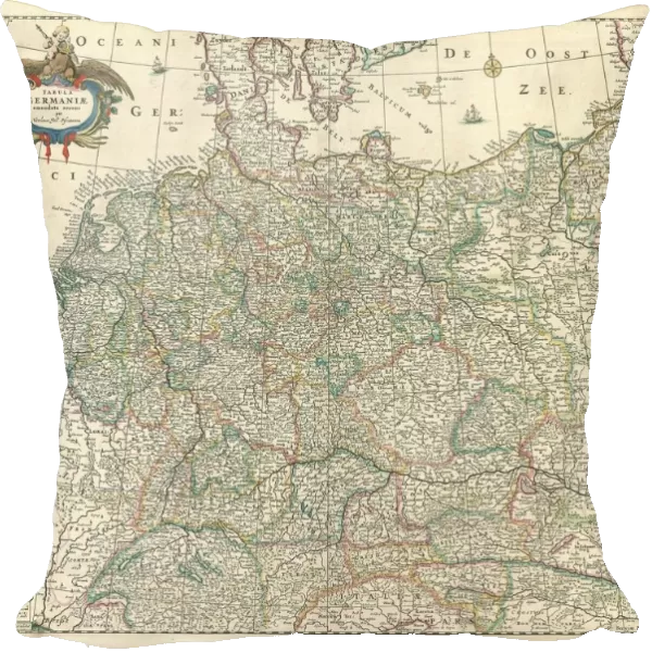 Map Tabula Germaniae Claes Jansz Visscher 1586  /  1587-1652
