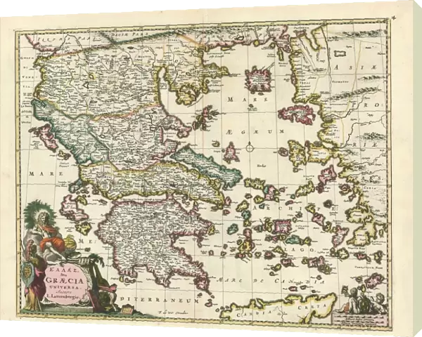 Map Hellas seu Graecia universa Frederick de Wit