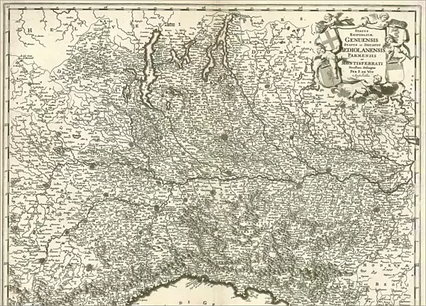 Map Status reipublicae Genuensis status et ducatus Mediolanensis Par