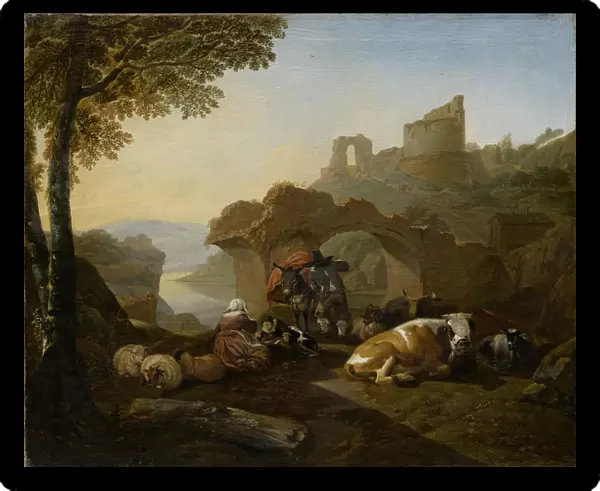 Resting shepherds 1660 oil canvas 67. 5 x 82 cm