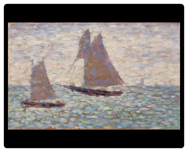Georges Seurat Two Sailboats Grandcamp Deux voiliers A Grandcamp