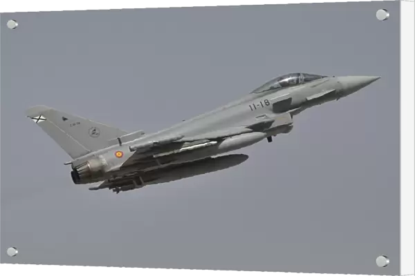 A Spanish Air Force Eurofighter Typhoon 2000 taking off