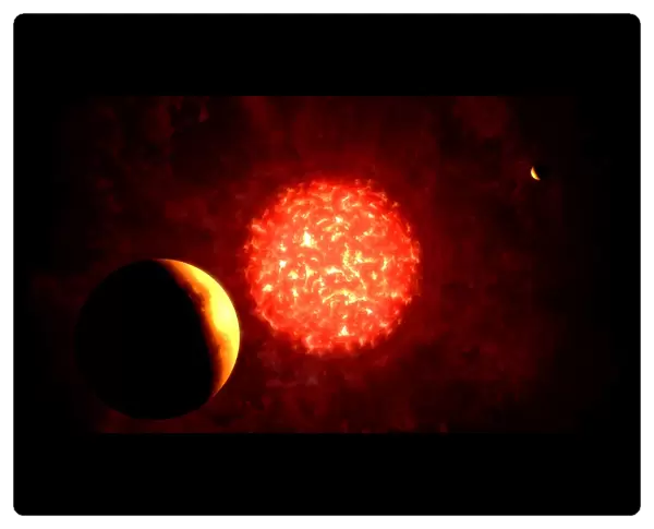 View from Pluto if our Sun were replaced by VY Canis Majoris