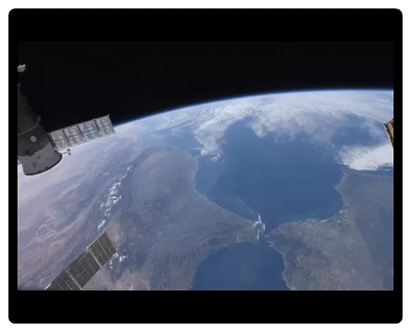 View from space of Morocco and Spain