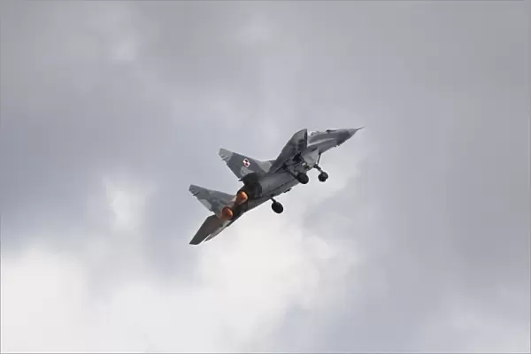A MiG-29 Fulcrum of the Polish Air Force taking off