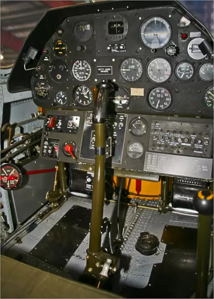 Cockpit of a P-40E Warhawk