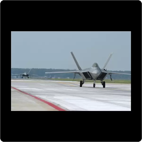 U. S. Air Force F-22A Raptor taxiing at Langley Air Force Base, Virginia