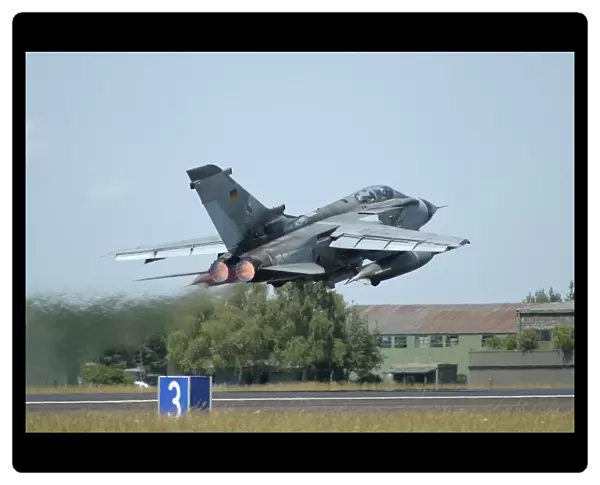 Tornado ECR of the German Air Force taking off from Lechfeld Air Base
