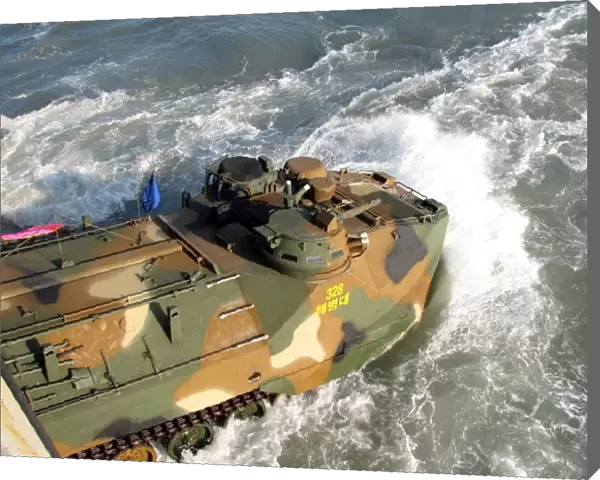 A South Korean amphibious assault vehicle