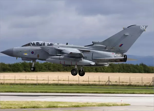 A Royal Air Force Tornado GR4A landing at its home base
