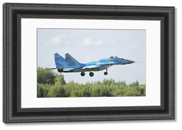 Kazakhstan Air Force MiG-29 landing in Ryazan, Russia
