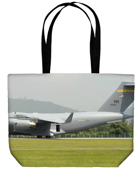 A C-17 Globemaster III of the U. S. Air Force at Langkawi Airport