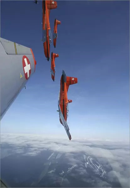 Swiss Air Force display team, PC-7 Team, flying the Pilatus PC-7 turboprop trainer
