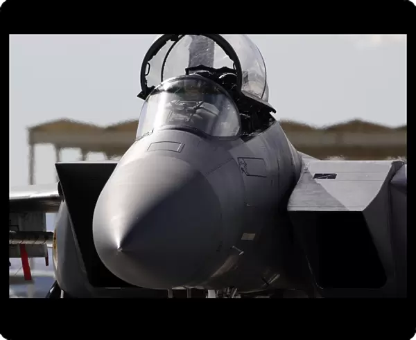 Close-up view of a F-15C Eagle at Nellis Air Force Base, Nevada