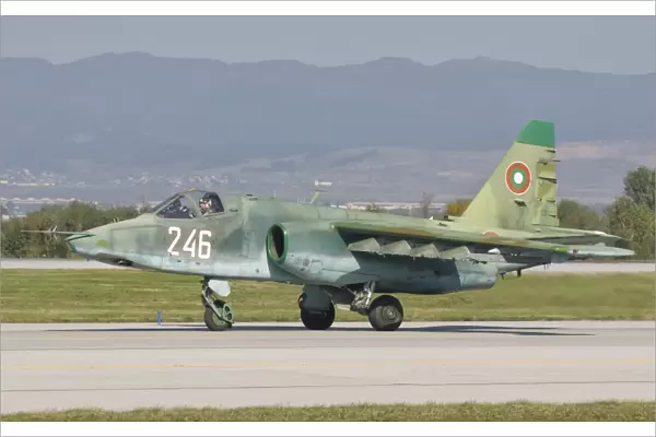 A Bulgarian Air Force Su-25 jet