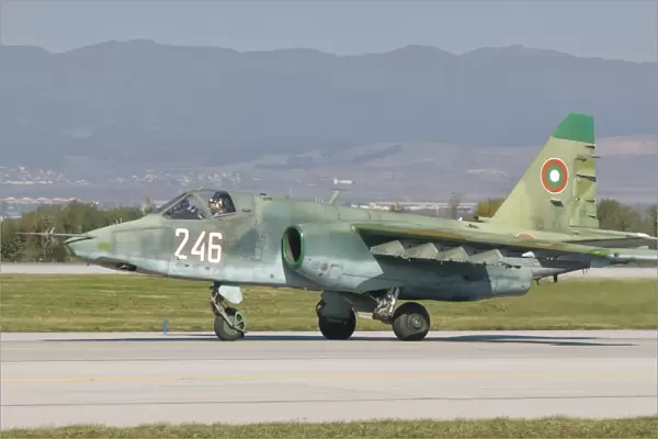 A Bulgarian Air Force Su-25 jet