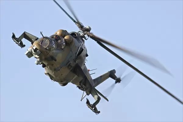 A Hungarian Air Force Mil Mi-24V attack helicopter