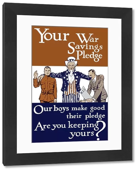 Vintage World War I poster of Uncle Sam